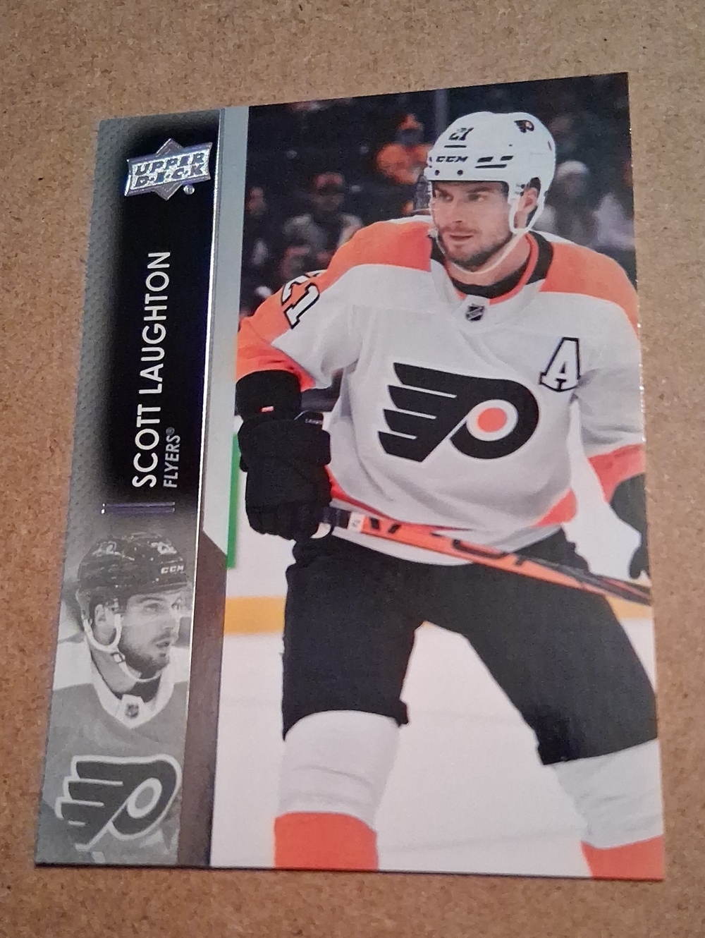Scott Laughton Philadelphia Flyers Hockey Trading Card - White & Orange